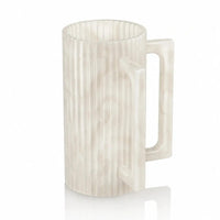 Fluted Resin Netilat Yadayim Washing Cup in White Gold by Waterdale Collection