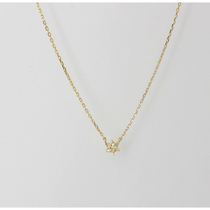 Teeny Tiny Star of David Pendant Necklace in Gold by Penny Levi