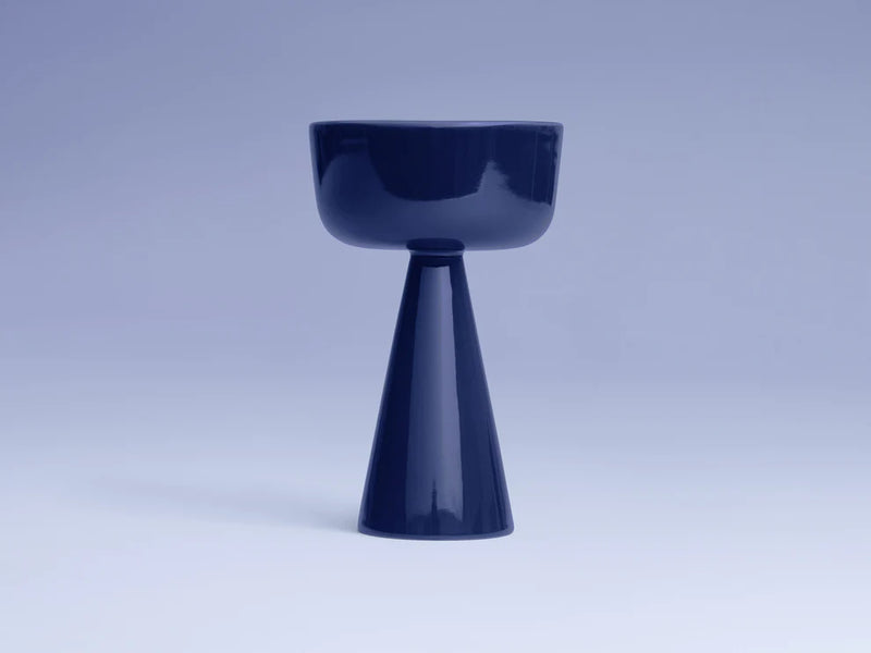 Ceramic Cone Kiddush Cup in Indigo by Tchotchke