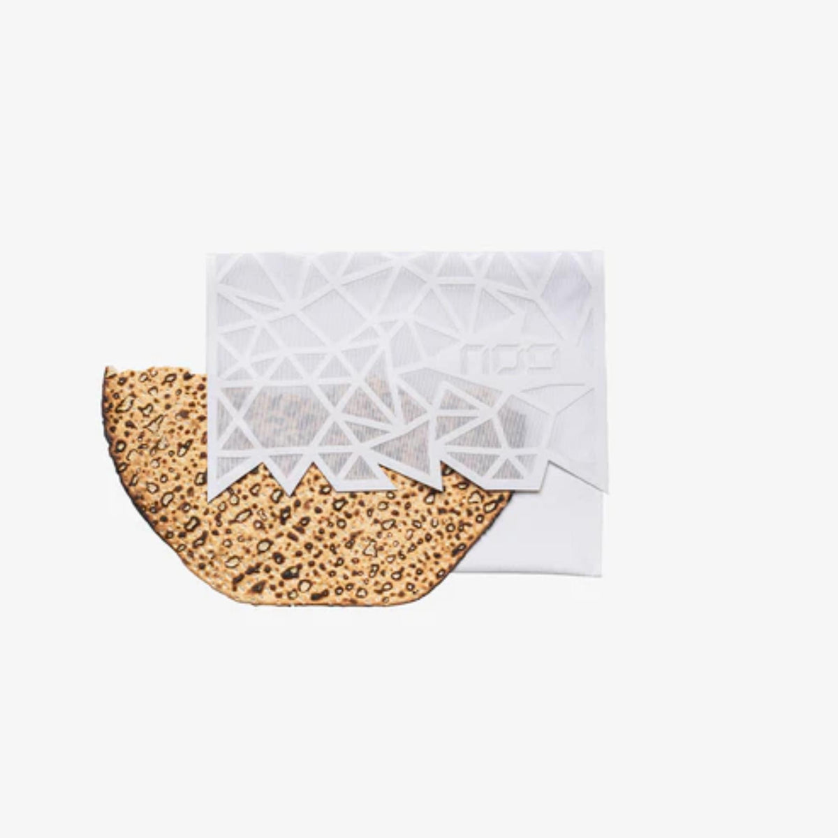 Geometric Afikomen Bag in White by Apeloig Collection