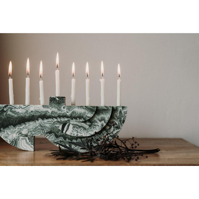 Jesmonite Marble Chanukiah by Or'el Design