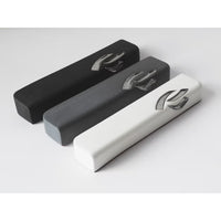 Ceramic Black Mezuzah with Silver Shin by Yahalomis