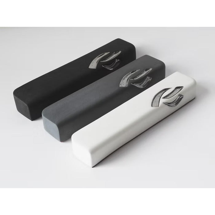 Ceramic Black Mezuzah with Silver Shin by Yahalomis