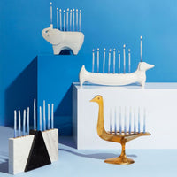 Brass Bird Chanukiah by Jonathan Adler