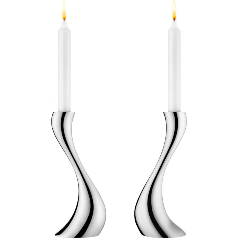 Cobra Shabbat Candlesticks by Georg Jensen