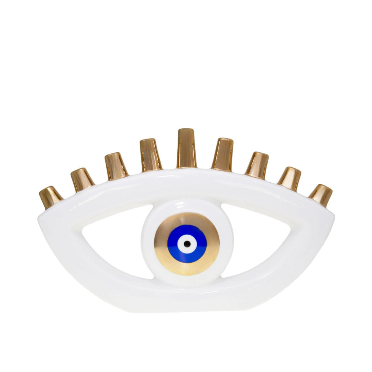 Blue Eye Motif Chanukiah by Aulicia