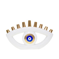 Blue Eye Motif Chanukiah by Aulicia