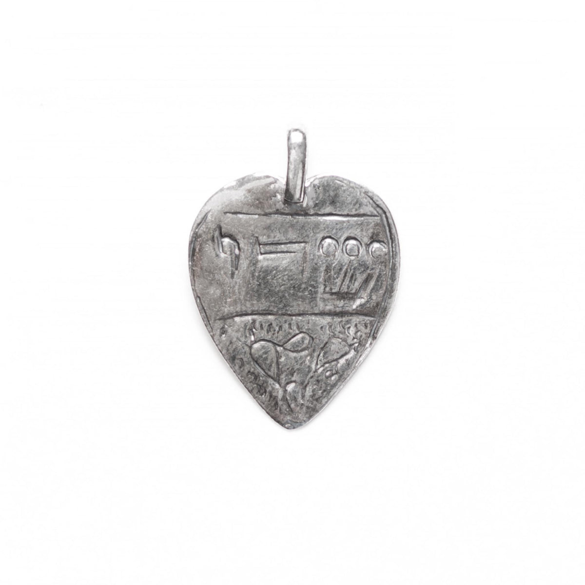 “Shaddai” Heart-Shaped Amulet-Pendant in Silver by the Israel Museum