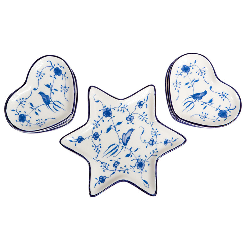 Hearts and Star Of David Ceramic Seder Plate, Replica Vienna 1900's By the Israel Museum