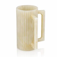 Fluted Resin Netilat Yadayim Washing Cup in Marble by Waterdale Collection