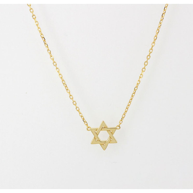 Star of David Pendant Fixed Pendent Necklace in Gold by Penny Levi