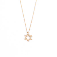 Star of David Pendant with Chain 14K gold