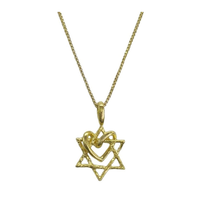 Star Of David and Heart Necklace By the Israel Museum
