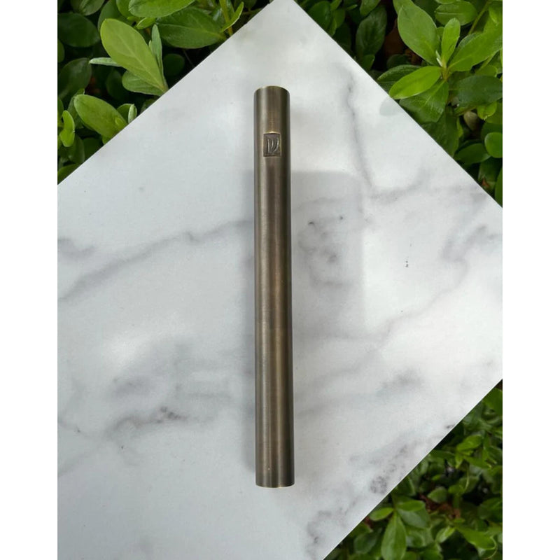 Solid Design Mezuzah in Antique Dark Bronze