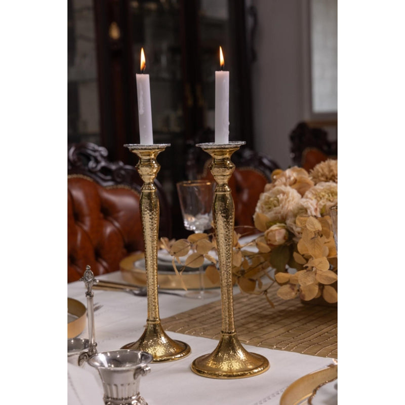 Classic Gold Shabbat Candlesticks by Classic Touch