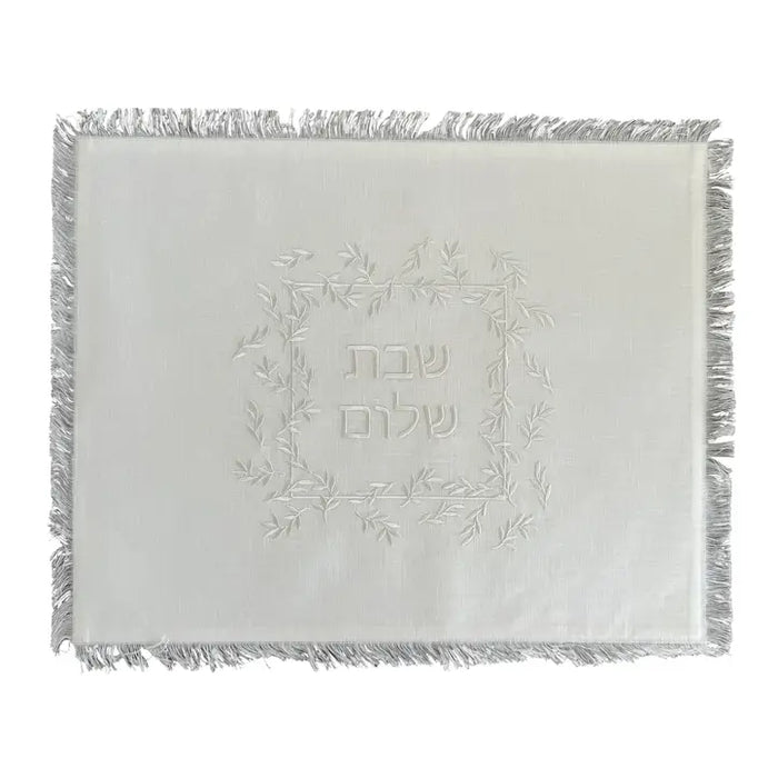 'Leaves' Challah Cover in Linen/Cotton by KW