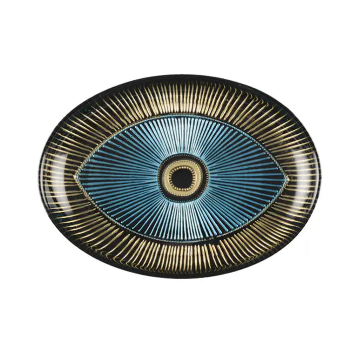 Evil Eye Dish in Dark Blues and Golds by Aulicia