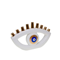 Blue Eye Motif Chanukiah by Aulicia