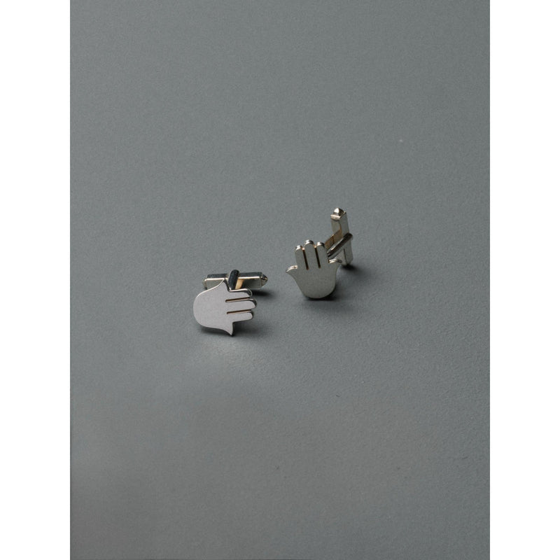 Hamsa Cufflinks in recycled Sterling 925 Silver by Oriya