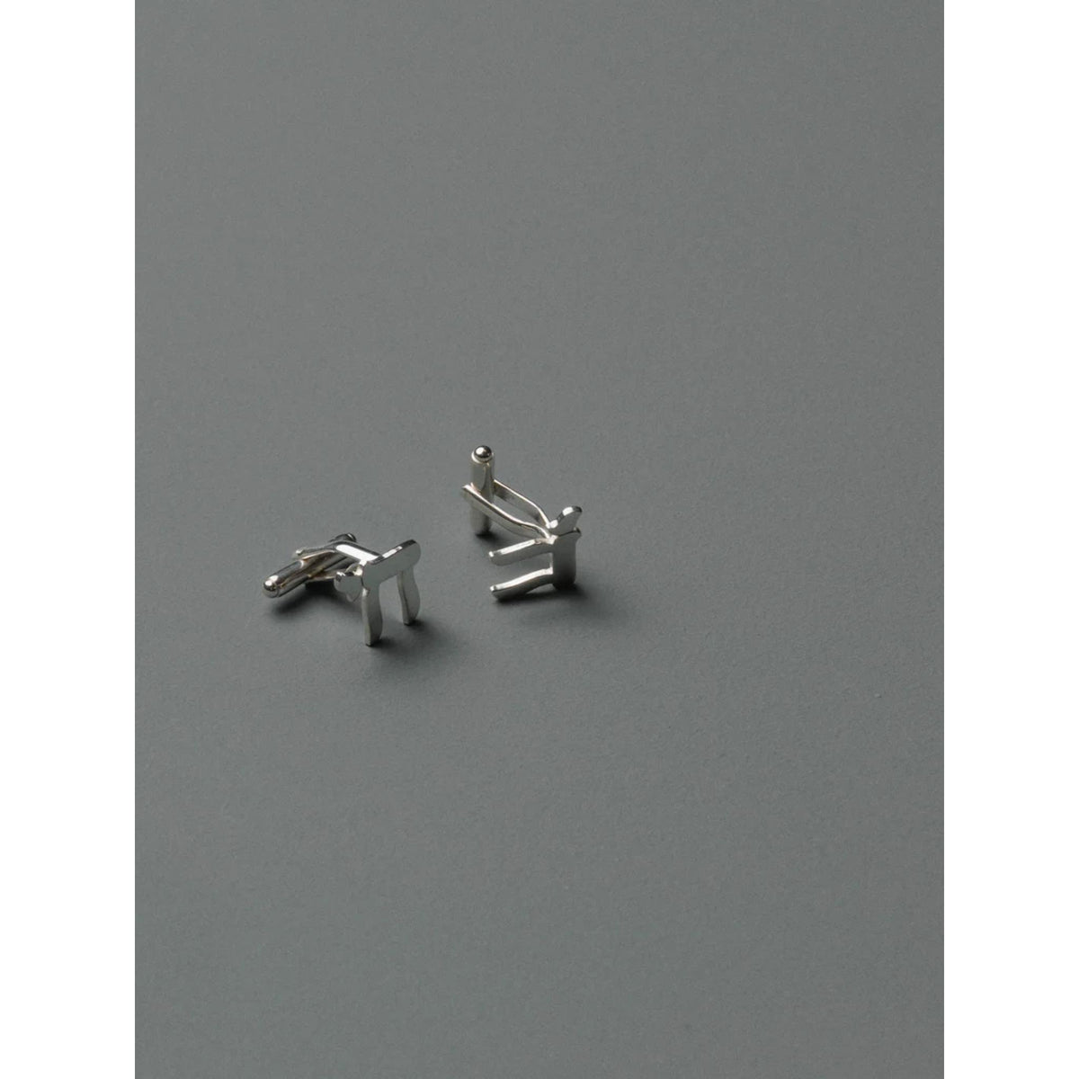 Chai Cufflinks in recycled Sterling 925 Silver by Oriya