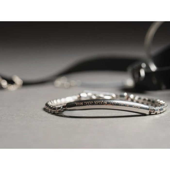 Men's Shema Bracelet in recycled Sterling 925 Silver by Oriya