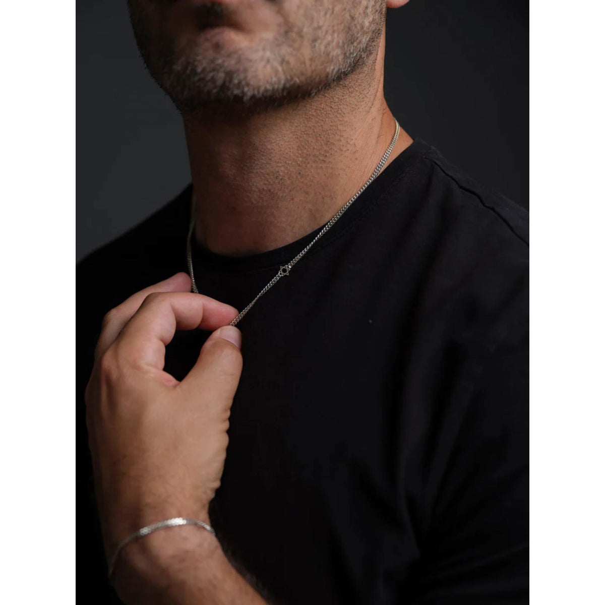 Men's Shelev Necklace Star Of David Edition in recycled 925 Sterling Silver by Oriya