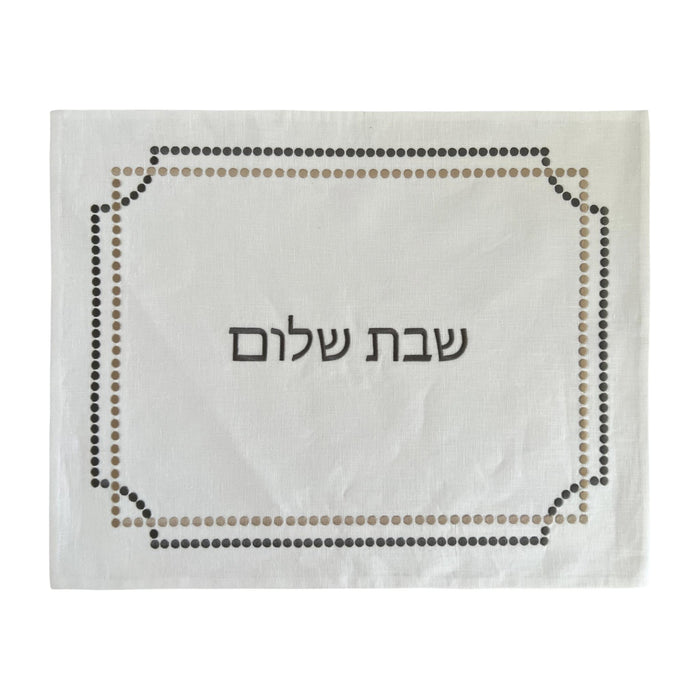 'Dots' Challah Cover in Linen by KW