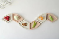 Modular Seder Plate in Light White and Terracotta by Graciela