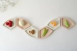 Modular Seder Plate in Light White and Terracotta by Graciela