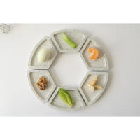 Modular Seder Plate in White Granite by Graciela