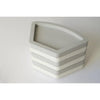 Modular Seder Plate in Light Grey White Granite by Graciela