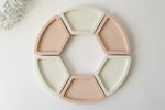 Modular Seder Plate in Light White and Terracotta by Graciela