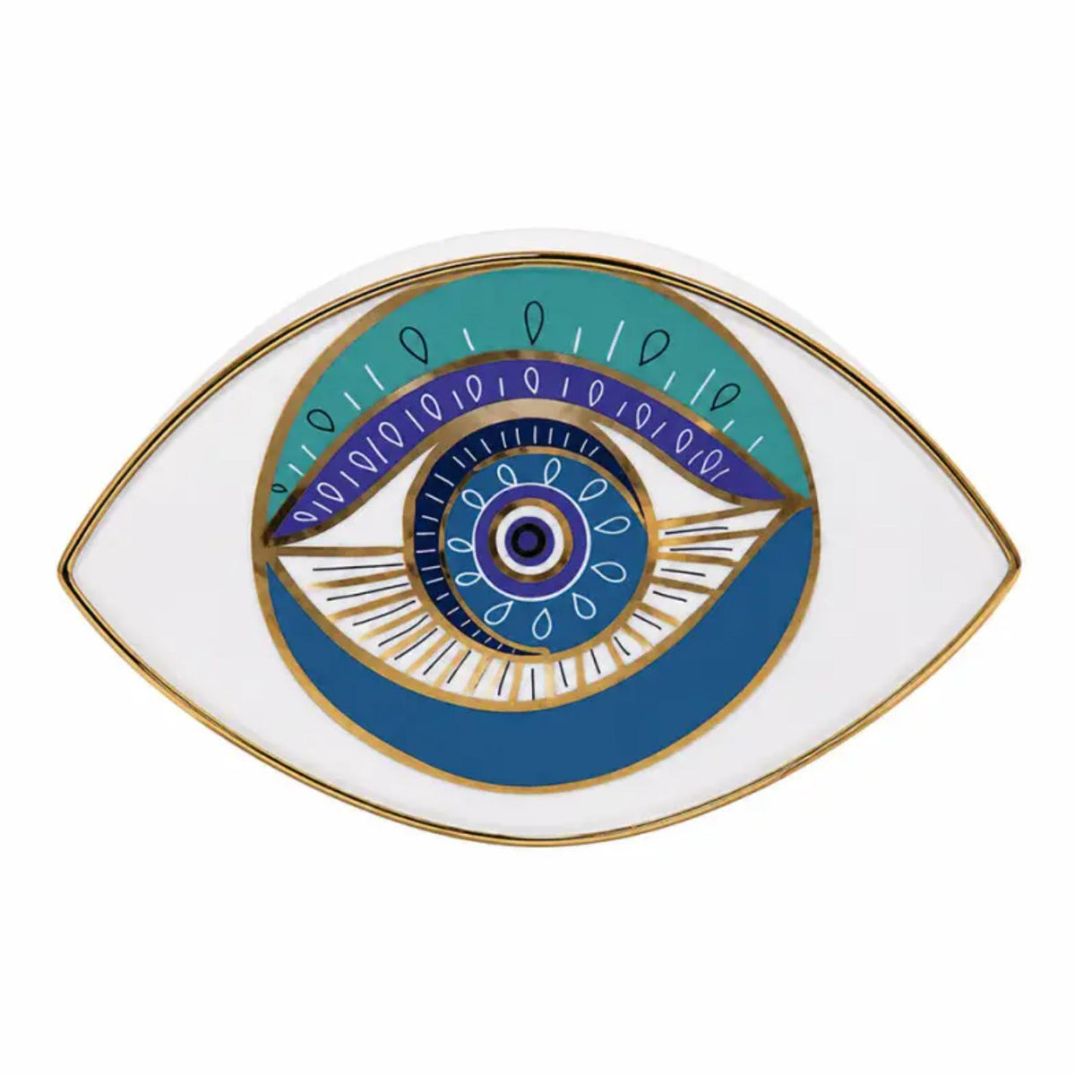 Decorative Ceramic Turquoise Eye 20x12x13.5cm by Aulicia