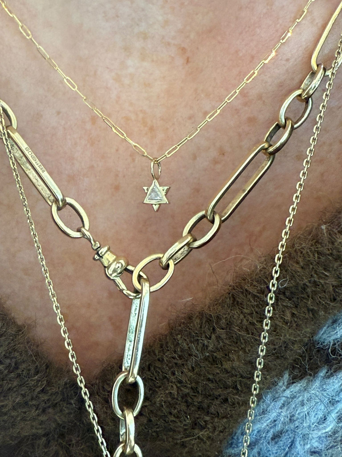 Diamond Star of David Pendant Necklace by Tom Foolery London