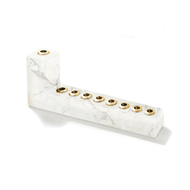 Brillante Menorah, Marble & Gold by Anna New York