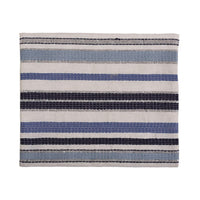 Silk/Cotton Hand Woven Blue and White Medium Tallit with Atara with Hebrew Blessing and Matching Bag/Kippah by Yair Emanuel