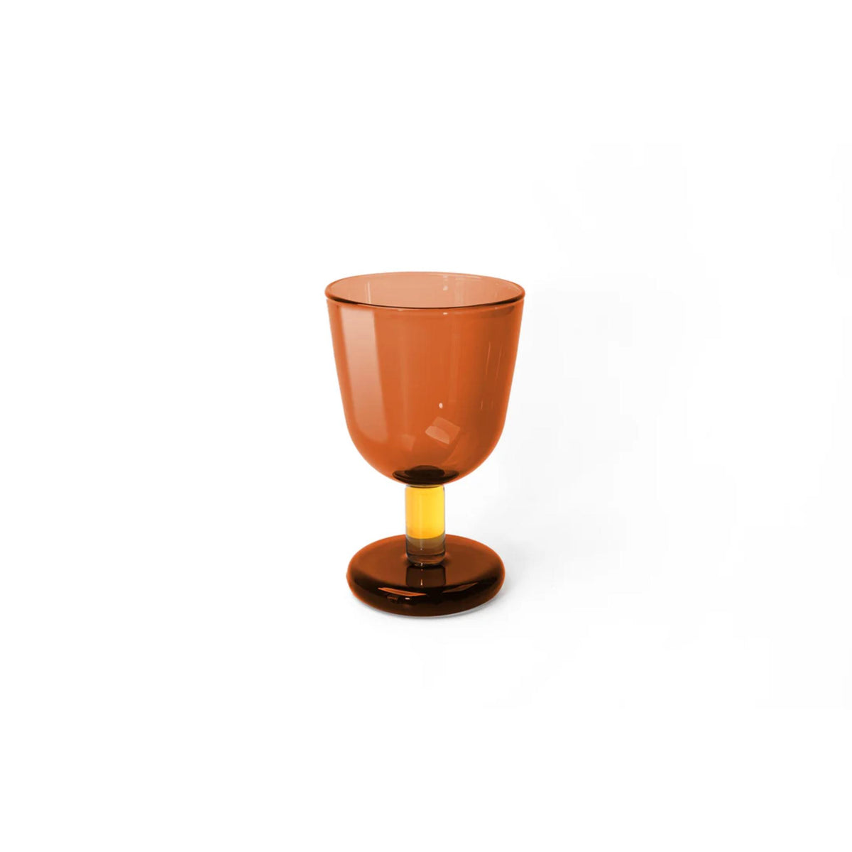 Butter Cup Glass Kiddush Cup in Amber/Yellow by Tchotchke