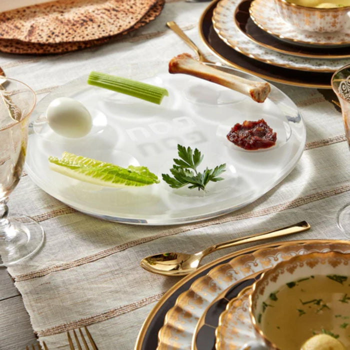 Acrylic Seder Plate in White by Apeloig Collection