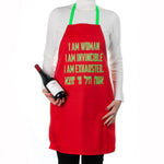 Invincible Woman-in-red Jewish Apron by Barbara Shaw