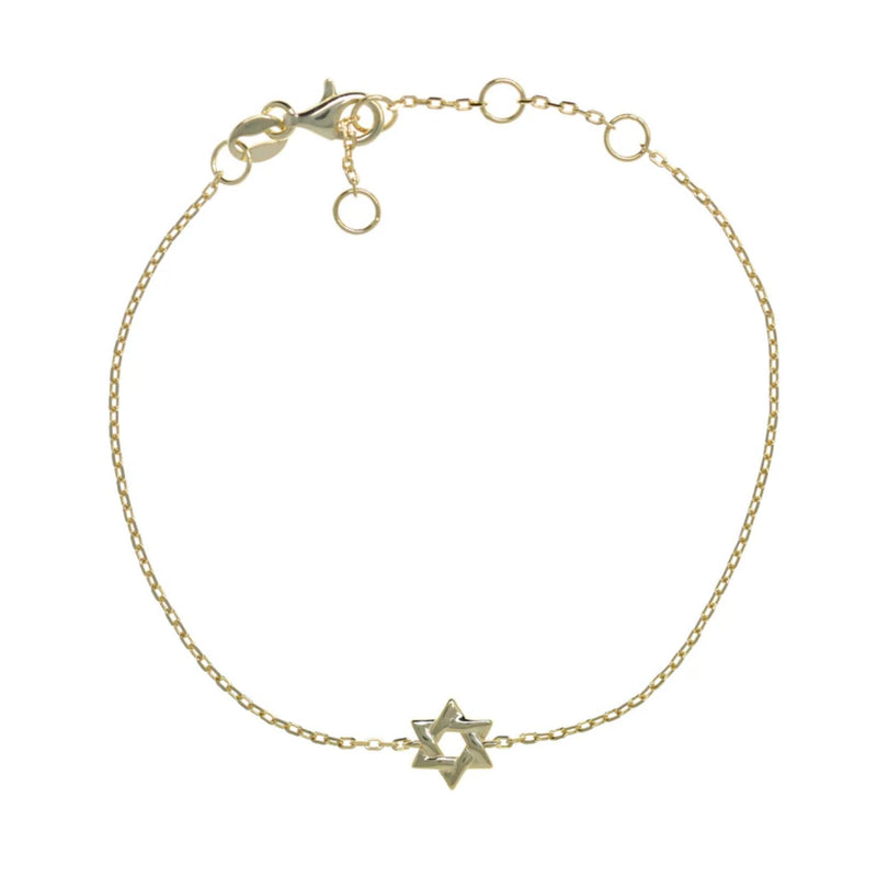 Tiny Star of David Bracelet in Gold by Penny Levi