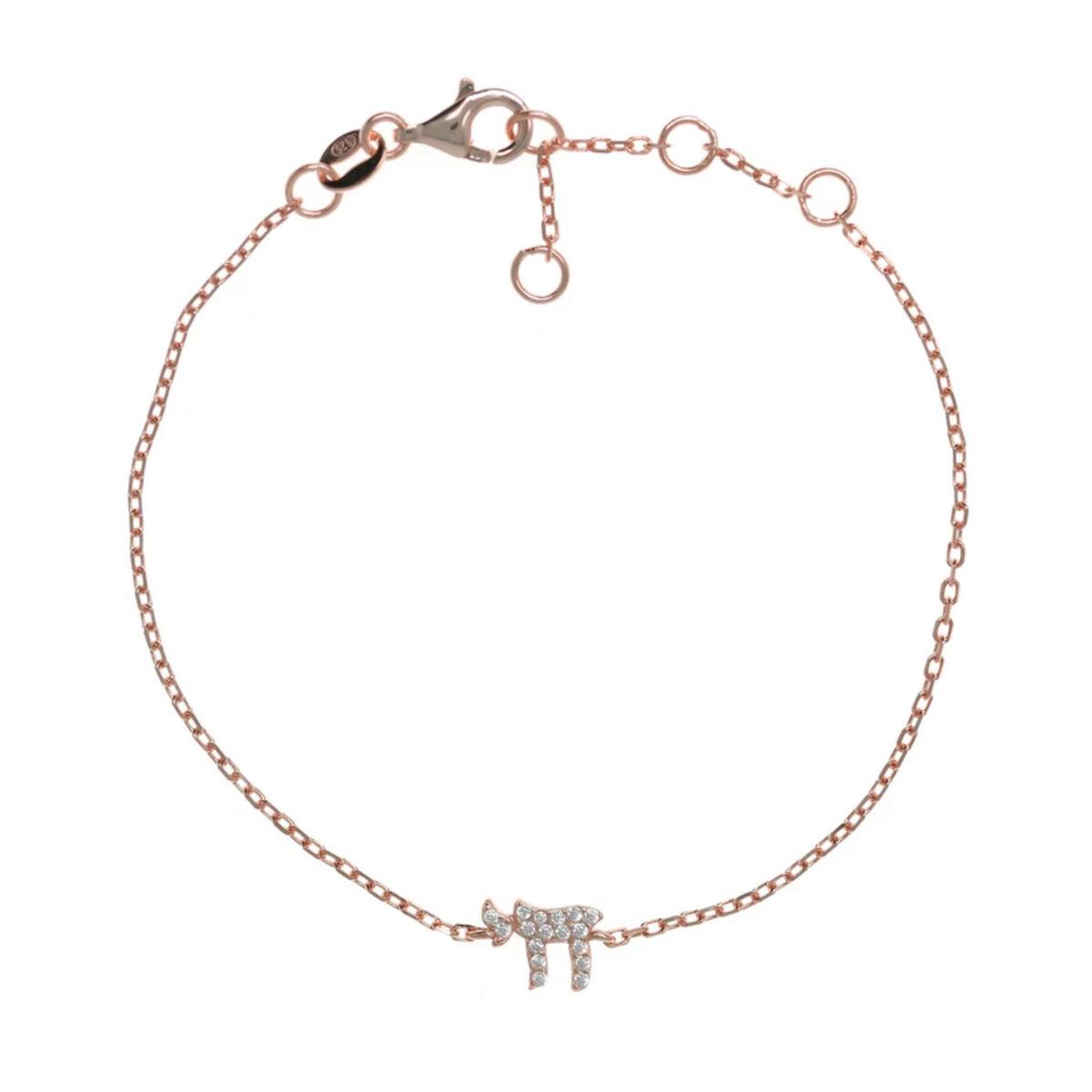 Chai 'Life' Bracelet in Rose Gold by Penny Levi