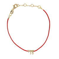 Men's Red Kabbalah Bracelet with Gold Chai by Penny Levi