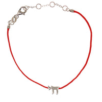 Men's Red Kabbalah Bracelet with Silver Chai by Penny Levi