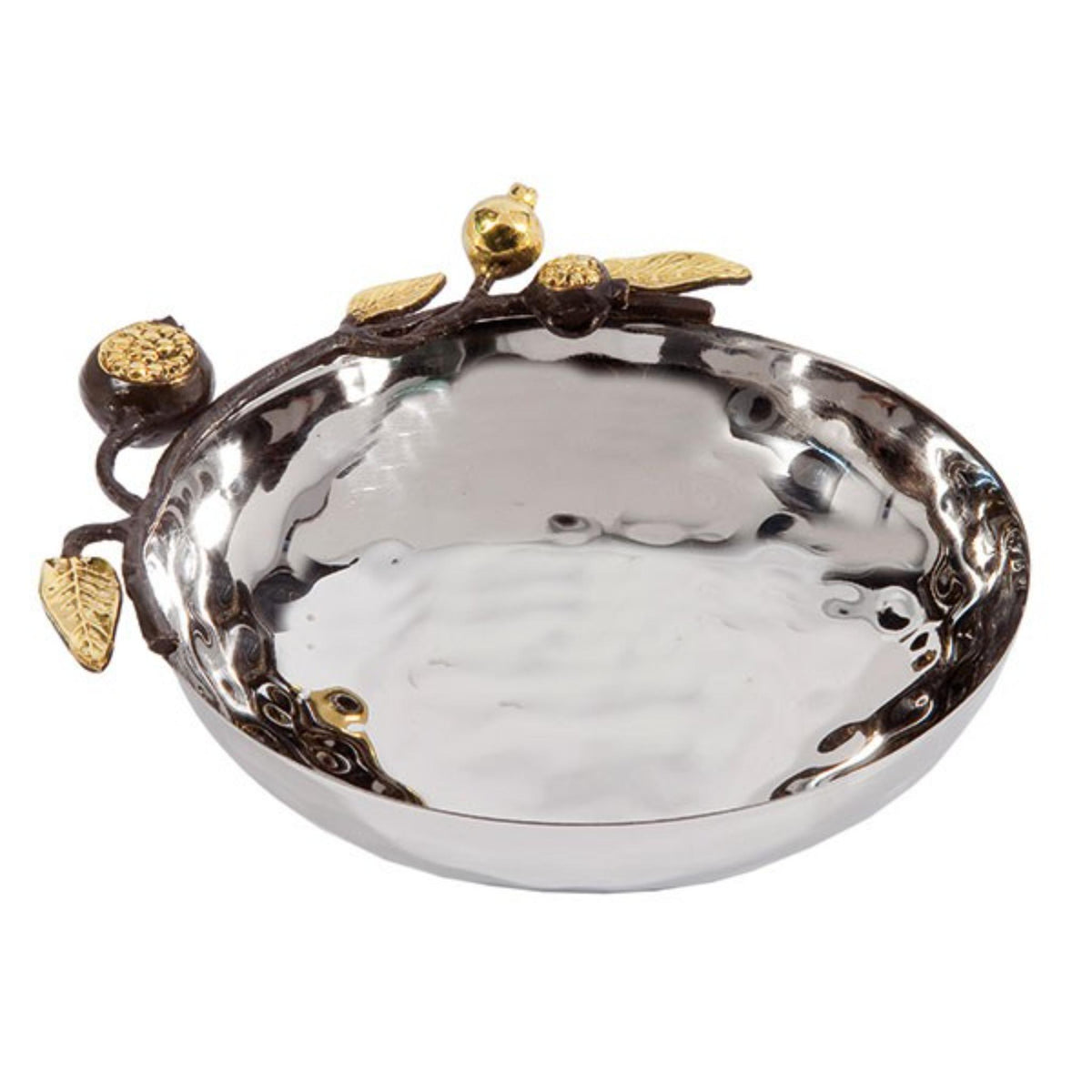 Stainless Steel Bowl with Pomegranates by Yair Emanuel