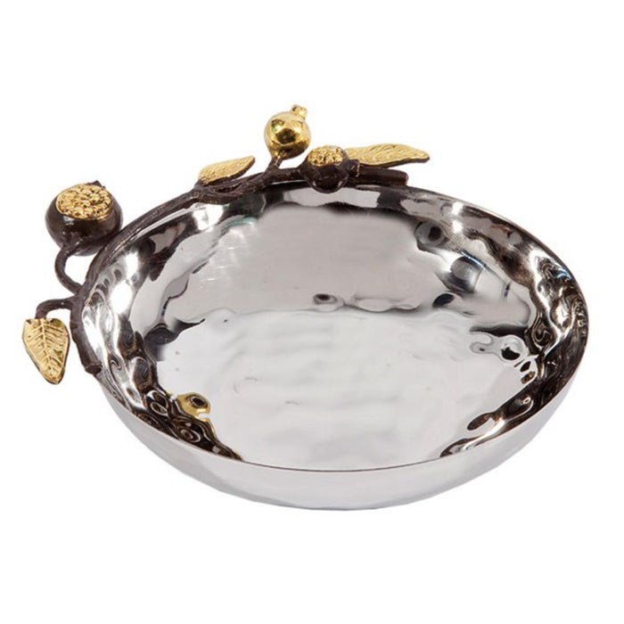 Stainless Steel Bowl with Pomegranates by Yair Emanuel