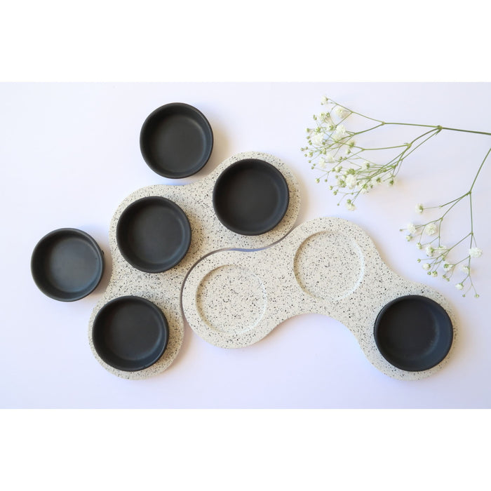 'Better Together' Granite Seder Plate Black/White by Graciela