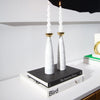 Coluna Candle Holders in Marble and Gold by Anna New York