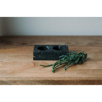 Shabbat Shalom Candleholders in Black by Or'el