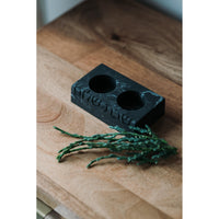 Shabbat Shalom Candleholders in Black by Or'el