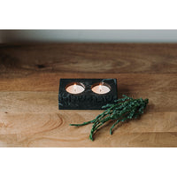 Shabbat Shalom Candleholders in Black by Or'el